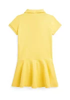 Girls 4-6x Stretch Mesh Polo Dress