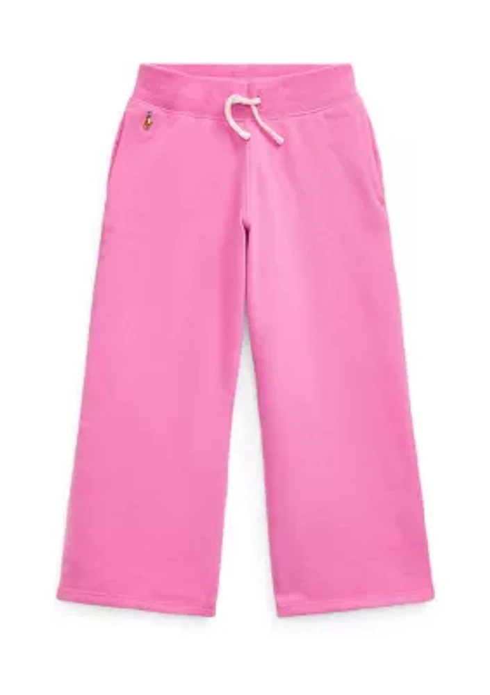 Girls 2-6x French Terry Wide Leg Sweatpants