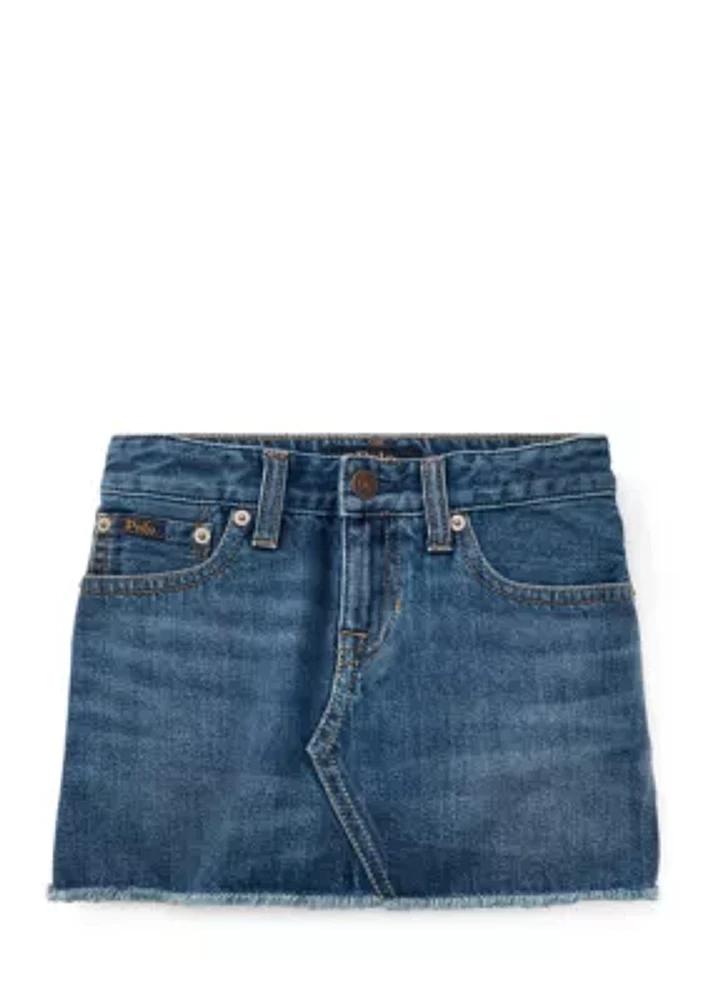 Girls 4-6x Denim 5-Pocket Skirt