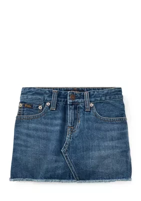 Girls 4-6x Denim 5-Pocket Skirt