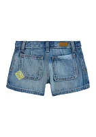 Girls 2-6x Patchwork Cotton Denim Shorts