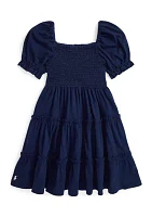 Girls 2-6x Smocked Cotton Jersey Dress