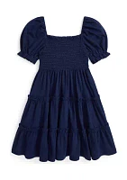 Girls 2-6x Smocked Cotton Jersey Dress