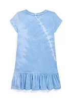 Girls 2-6x Tie Dye Polo Bear Cotton T-Shirt Dress