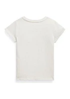 Girls 2-6x Corduroy Logo Cotton Jersey T-Shirt