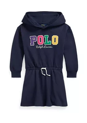 Girls 4-6x Corduroy Logo Fleece Hoodie Dress