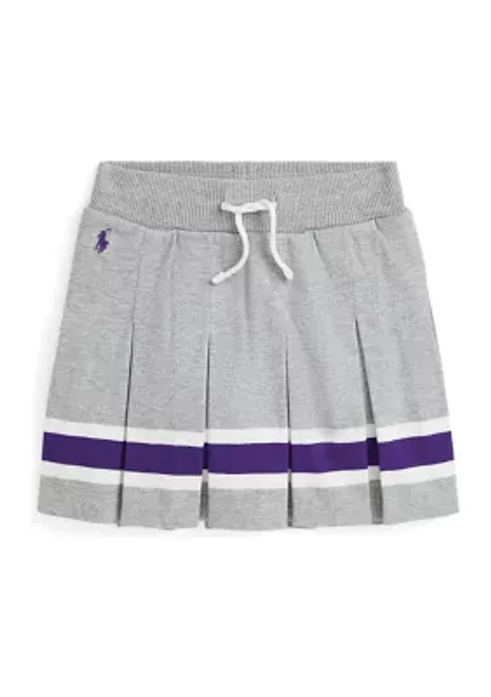 Girls 2-6x Striped Pleated Cotton Jersey Skort