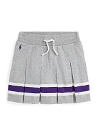 Girls 2-6x Striped Pleated Cotton Jersey Skort