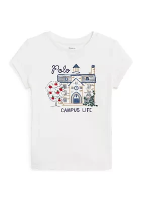 Girls 2-6x Campus Graphic Cotton Jersey T-Shirt