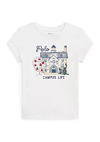 Girls 2-6x Campus Graphic Cotton Jersey T-Shirt