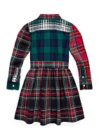 Girls 2-6x Plaid Cotton Fun Shirtdress