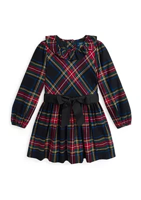 Girls 2-6x Plaid Cotton Sateen Dress