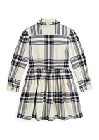 Girls 2-6x Plaid Cotton Twill Shirtdress