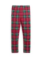 Girls 2-6x Plaid Stretch Jersey Leggings