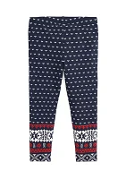 Girls 2-6x Fair Isle Stretch Jersey Leggings