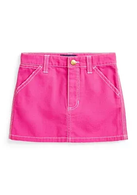 Girls 2-6x Cotton Canvas Skirt