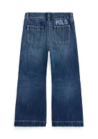 Girls 2-6x Logo Wide Leg Jeans