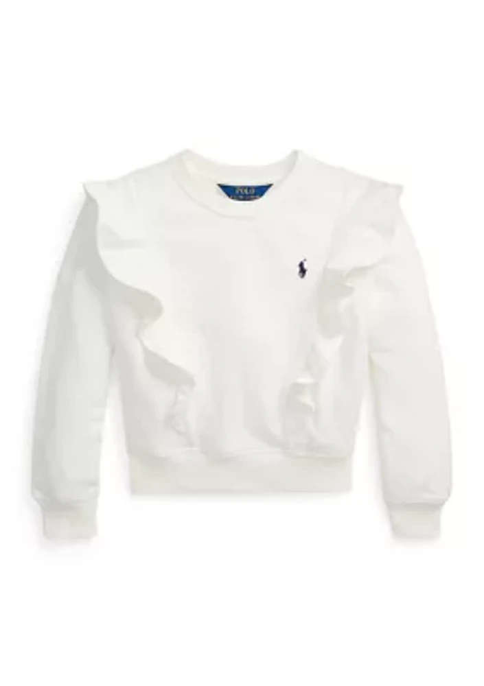 Girls 2-6x Ruffled French Terry Sweatshirt