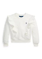 Girls 2-6x Ruffled French Terry Sweatshirt