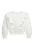 Girls 2-6x Ruffled French Terry Sweatshirt