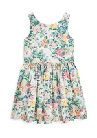 Girls 2-6x Floral Cotton Dress