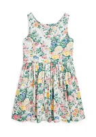 Girls 2-6x Floral Cotton Dress