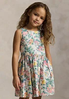 Girls 2-6x Floral Cotton Dress