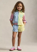 Girls 2-6x Striped Cotton Boxy Fun Shirt