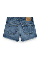 Girls 2-6x Distressed Cotton Denim Shorts