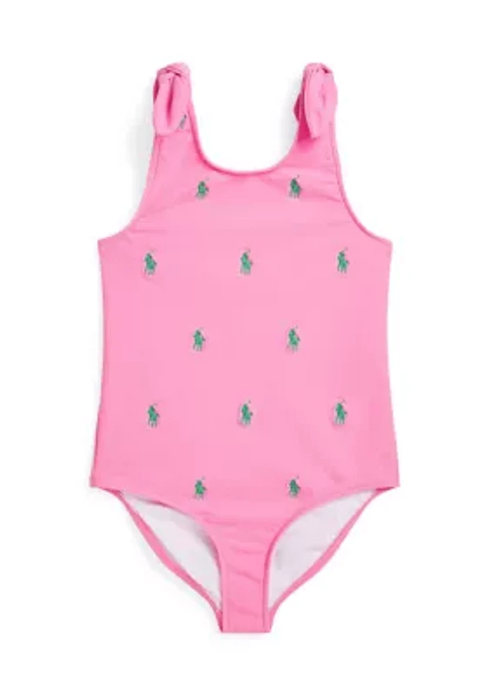 Girls 2-6x Polo Pony One Piece Swimsuit