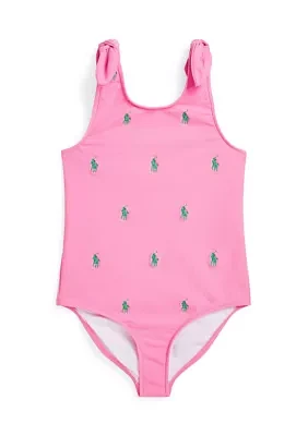 Girls 2-6x Polo Pony One Piece Swimsuit