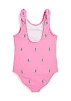 Girls 2-6x Polo Pony One Piece Swimsuit