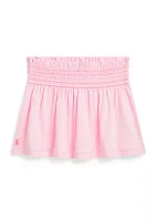 Girls 2-6x Smocked Cotton Jersey Skirt