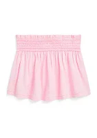 Girls 2-6x Smocked Cotton Jersey Skirt