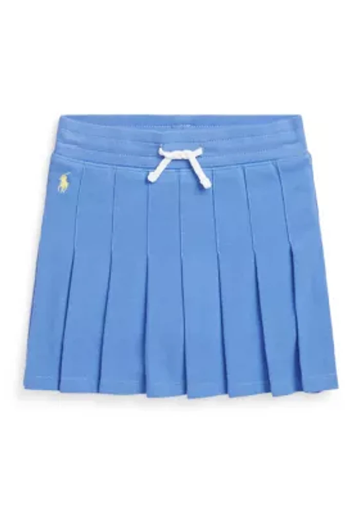 Girls 2-6x Pleated Stretch Mesh Skort