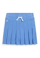 Girls 2-6x Pleated Stretch Mesh Skort