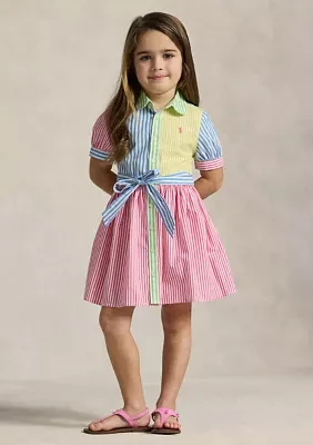 Girls 2-6x Striped Cotton Fun Shirtdress