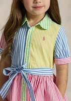 Girls 2-6x Striped Cotton Fun Shirtdress