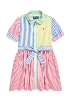 Girls 2-6x Striped Cotton Fun Shirtdress