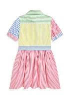 Girls 2-6x Striped Cotton Fun Shirtdress