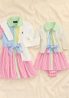 Girls 2-6x Striped Cotton Fun Shirtdress