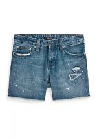 Girls 7-16 Paint Splatter Printed Cotton Denim Shorts