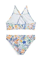 Girls 7-16 Tropical-Print Two-Piece Swimsuit