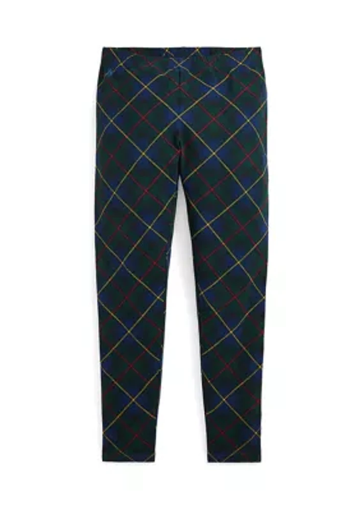 Girls 7-16 Plaid Stretch Jersey Leggings