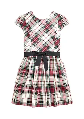 Girls 7-16 Plaid Twill Dress