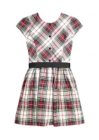 Girls 7-16 Plaid Twill Dress