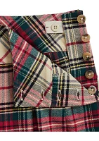 Girls 7-16 Plaid Pleated Cotton Twill Skirt