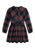 Girls 7-16 Plaid Cotton Sateen Dress