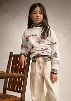 Girls 7-16 Embroidered Fleece Sweatshirt