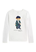 Girls 7-16 Polo Bear Cotton Jersey Long Sleeve T-Shirt